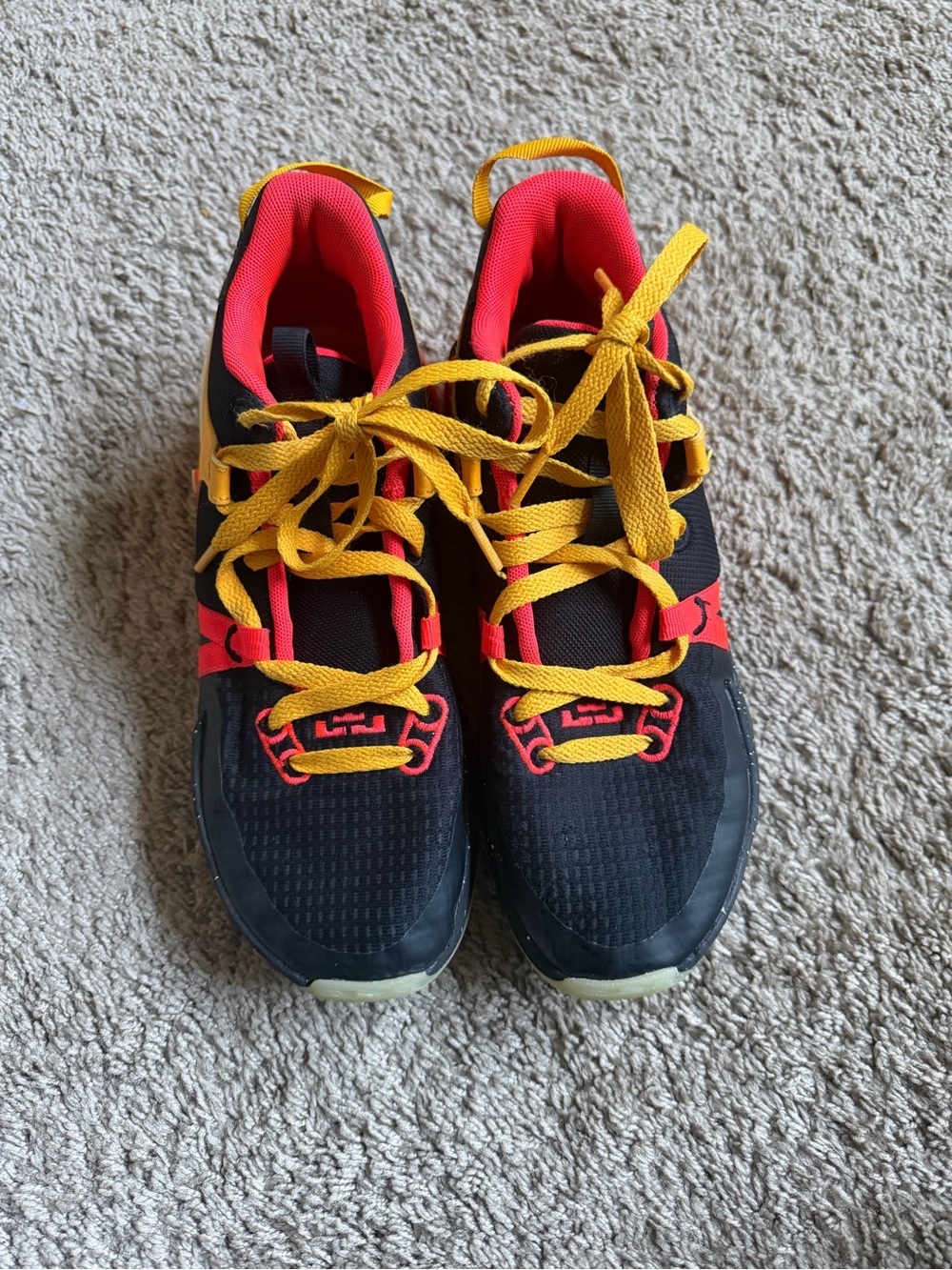Nike Kids Black, Red & Yellow Athletic Sneakers